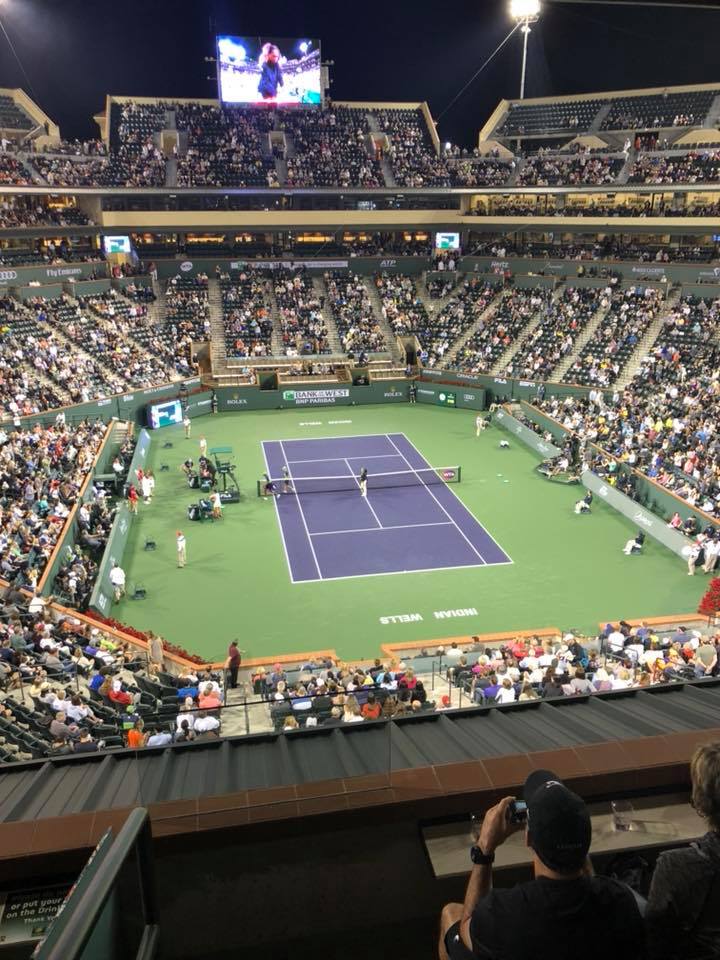 Jeffrey Scott and guests witnessed the return of Serena Williams to the BNP Paribas Open live on March 8.